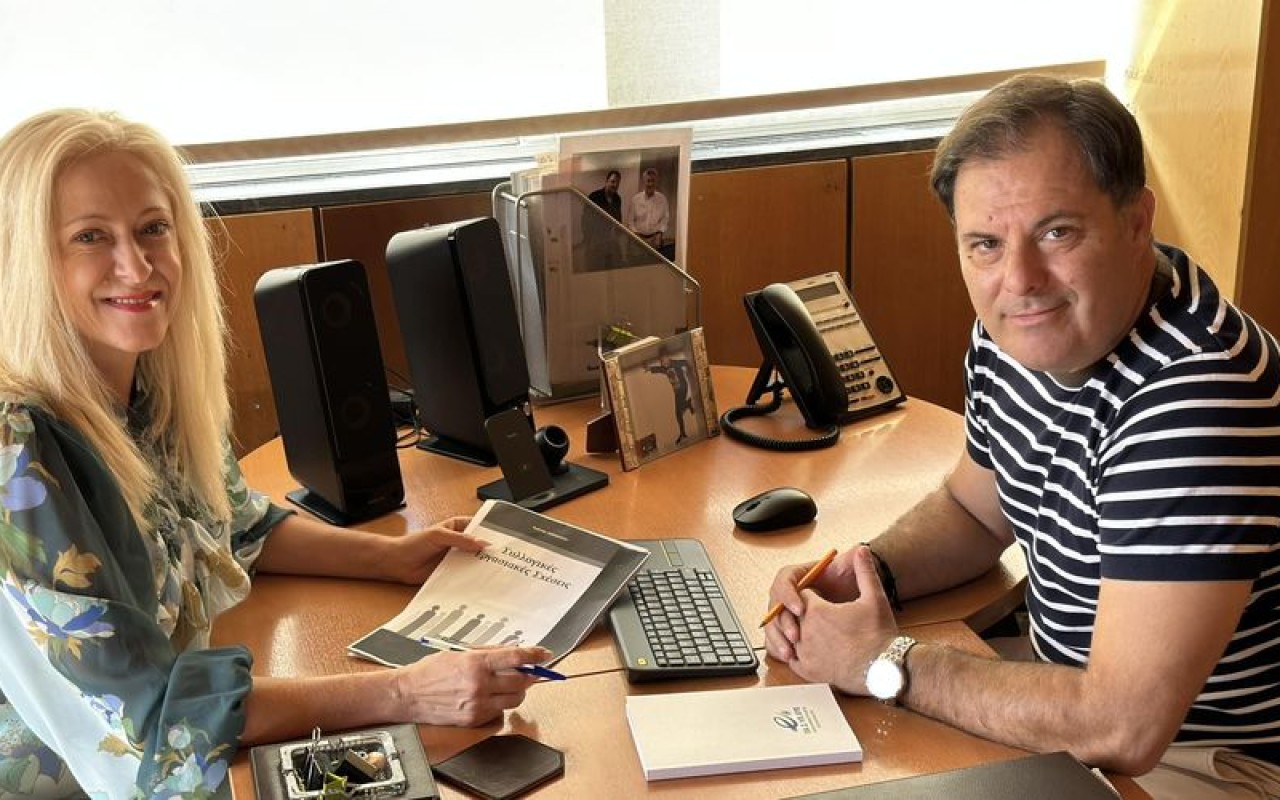 Συνάντηση πραγματοποιήθηκε σήμερα με τον Πρόεδρο του ΠΑΣΥΠ ΟΤΕ κ. Αρβανιτοζήση Δ και την Πρόεδρο του ΠΑΣΕΣΠΑ ΟΜΙΛΟΥ ΟΤΕ, κ. Μπαντούνα Γεωργία.
